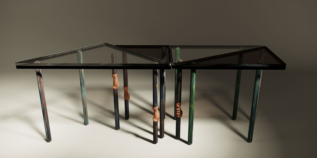 Destroy to Create: A Centre Table dedicated to the prowess of Artisans crafted by reD Architects in collaboration with ORVI