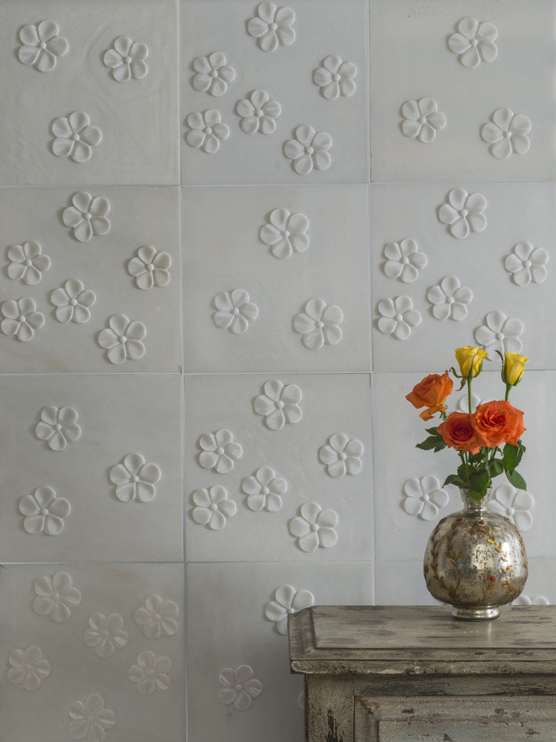 Designing spaces using surfaces with floral patterns