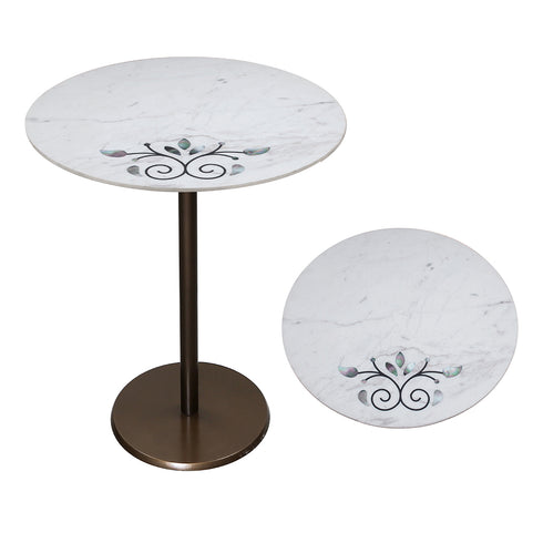 Round Table with Mother of Pearl Inlay