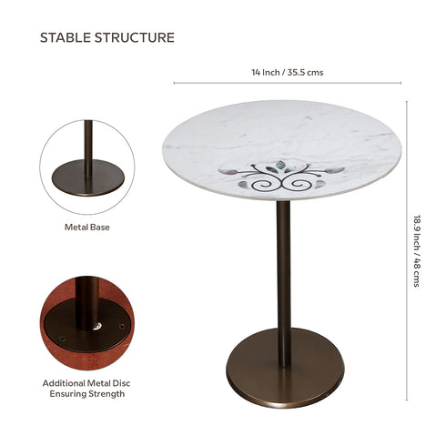Round Table with Mother of Pearl Inlay
