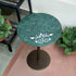 Green Marble Accent Table with Mother of Pearl