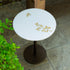 White Marble Round Accent Table