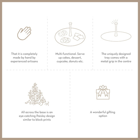 Black Engraved Single Tier Tray