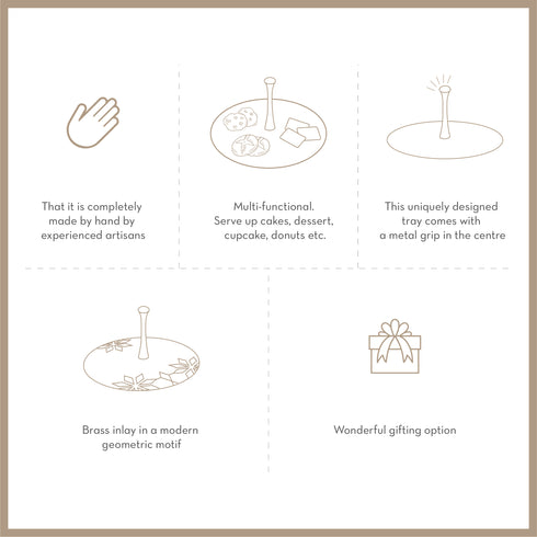 Single Tier Tray with Handle