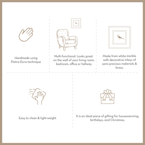 Vivid Pop of Colour Little Birdie Wall Decor