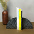 Hand Engraved Black Stone Bookends