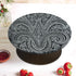 Engraved Cake Stand in Black Limestone