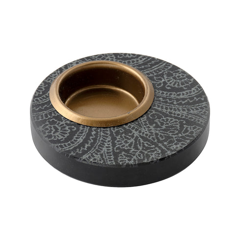 Engraved Stone Tea Light Holder