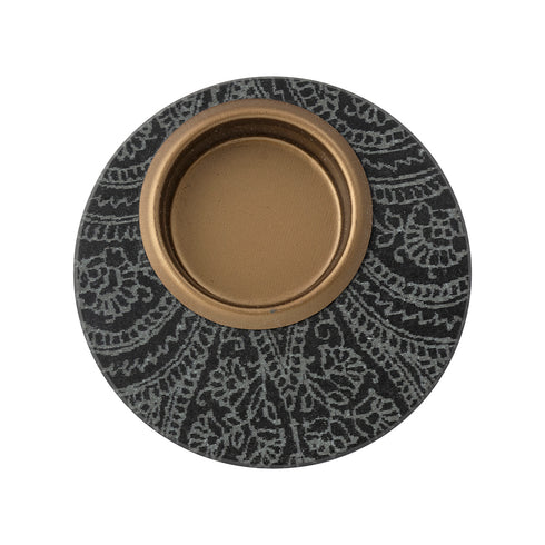 Engraved Stone Tea Light Holder