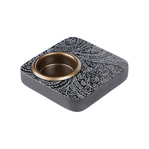 Hand Engraved Stone Tea Light Holder