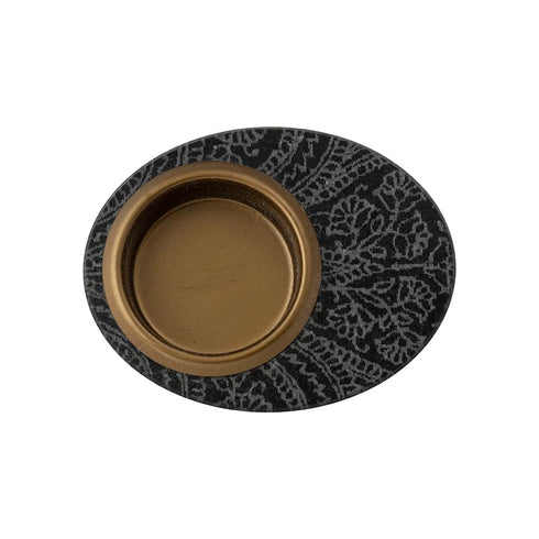Engraved Oval Candle Holder