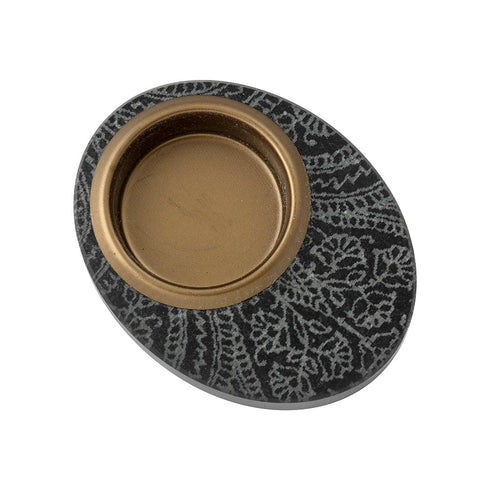 Engraved Oval Candle Holder