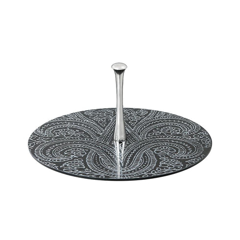 Black Engraved Single Tier Tray