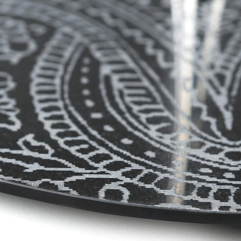 Black Engraved Single Tier Tray