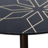 Accent Table with Brass Inlay