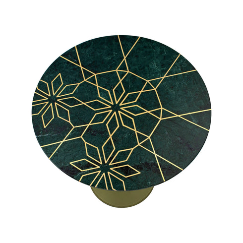 Green Marble and Brass Decor Set