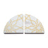 White Marble Geometria Bookends with Brass Inlay