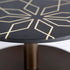 Black Cake Stand with Geometria Brass Inlay