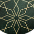 Green Marble Cake Stand with Geometria Brass Inlay