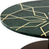 Green Marble Cake Stand with Geometria Brass Inlay