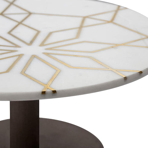Cake Stand with Geometria Brass Inlay