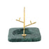 Elegant Green Marble and Brass Jewellery Stand
