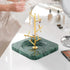 Elegant Green Marble and Brass Jewellery Stand