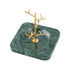 Elegant Green Marble and Brass Jewellery Stand
