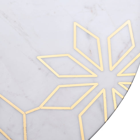 White Marble and Brass Tier Tray, White Marble Pastry Stand