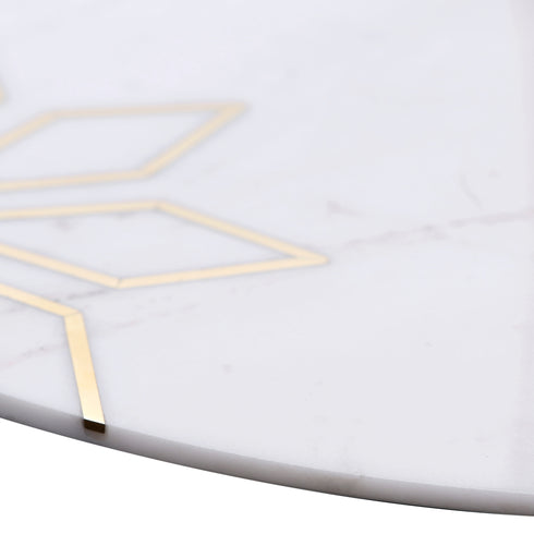 White Marble and Brass Tier Tray, White Marble Pastry Stand