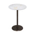 White Marble Round Accent Table