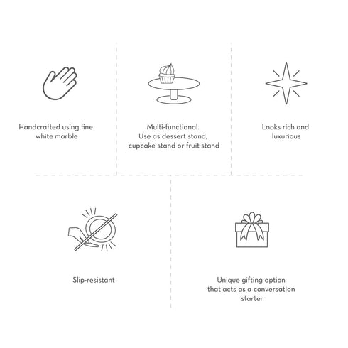 Cake Stand with Geometria Brass Inlay