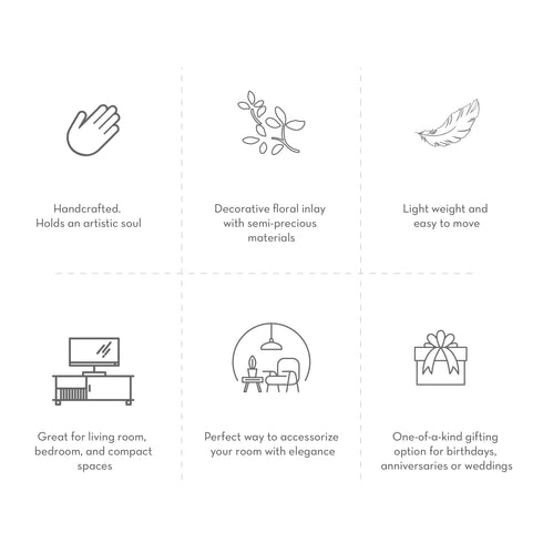 Accent Table with Mother of Pearl Inlay