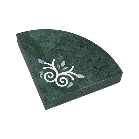 Marble Bookends with Mother of Pearl Inlay