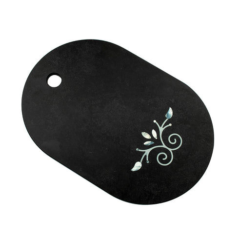 Stone Cutting Board with Abalone Shell Inlay