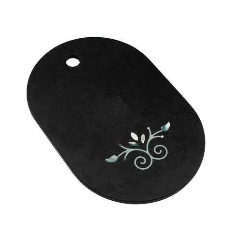 Stone Cutting Board with Abalone Shell Inlay