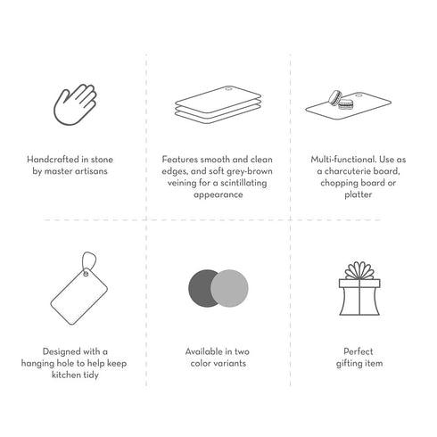 Cutting Board with Mother of Pearl Inlay