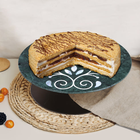 Green Marble Cake Stand
