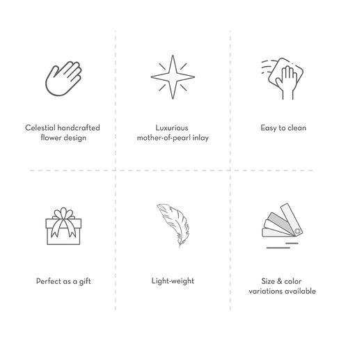 Marble Cake Stand with Mother of Pearl Inlay