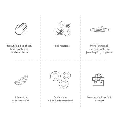 Stone Serving Platter with Mother of Pearl