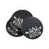 Black Stone Coasters with Mother of Pearl Inlay (Set of 4)