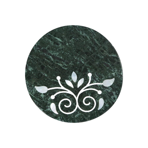 Elegant Coasters in Marble with Mother of Pearl (Set of 4)