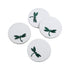 Round Marble Coasters with Malachite Inlay (Set of 4)