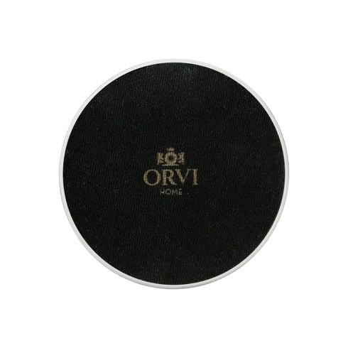 Round Marble Coasters with Malachite Inlay (Set of 4)