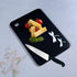 Black Stone Cutting Board with Mother of Pearl Inlay