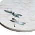 White Marble Charcuterie Board with Abalone Shell Inlay