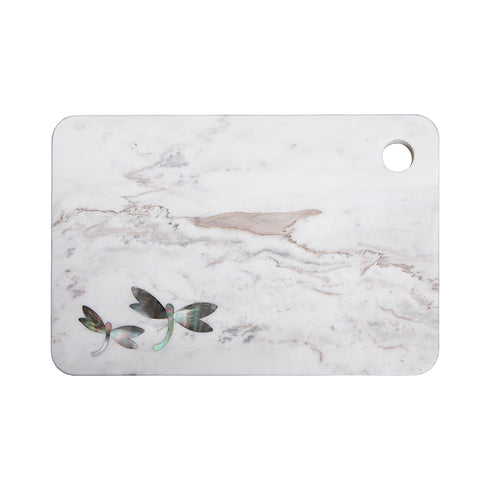 Stone Cutting Board with Abalone Shell Inlay