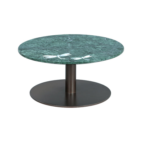 Green Marble Cake Stand with Mother of Pearl Inlay