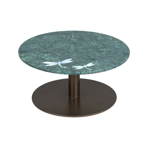Green Marble Cake Stand with Mother of Pearl Inlay