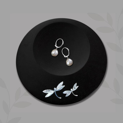 Stone Trinket Tray with Mother of Pearl Inlay